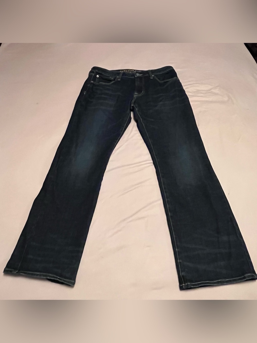 American Eagle Outfitters Men’s 360 Extreme Flex Bootcut Navy Blue Denim Jeans